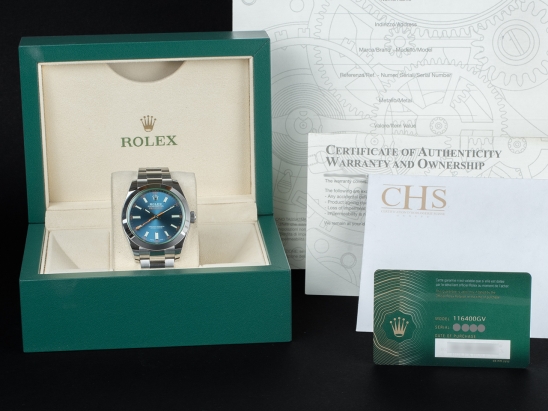 劳力士 (Rolex) Milgauss Green Crystal Z-Blue Dial - Full Set 116400GV